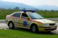 Na Jablonecku havaroval vůz RV ZZS Libereckého kraje Škoda Octavia